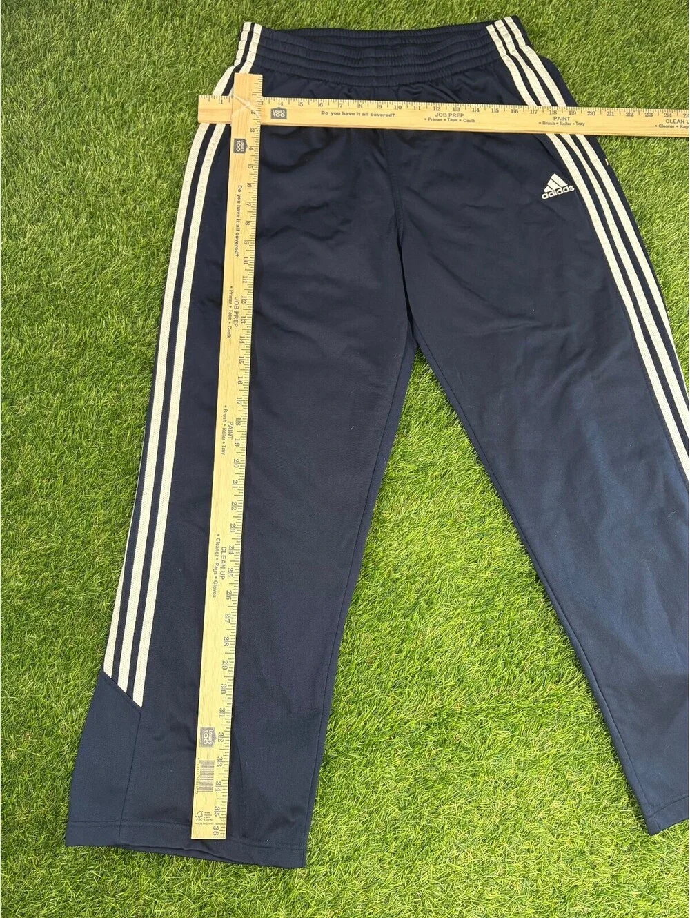 Vintage Adidas Track Pants Navy Blue Polyester Mens Size M